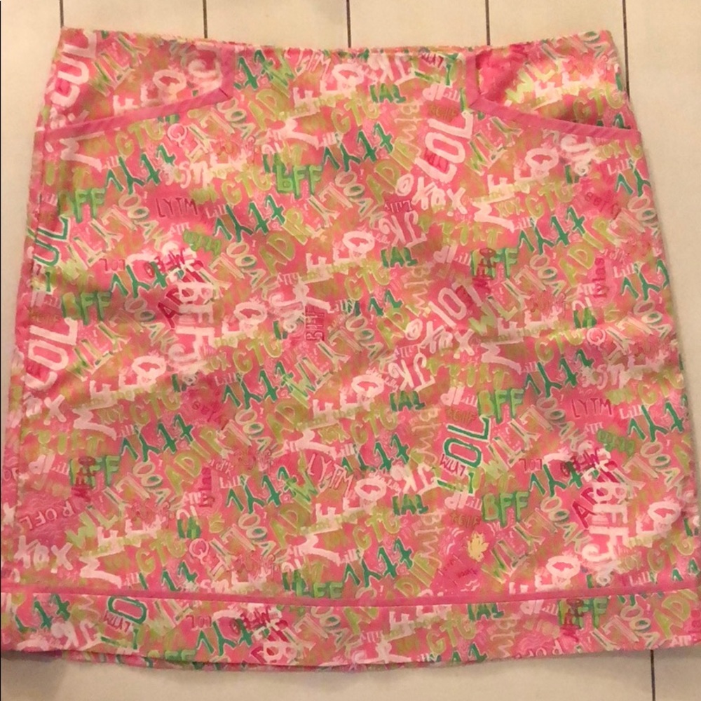Lilly Pulitzer originals text message skirt